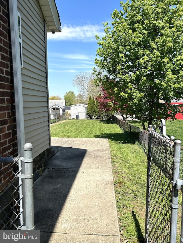 view of yard featuring a patio area