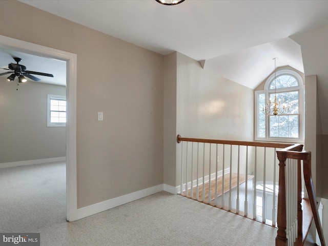 corridor featuring carpet flooring