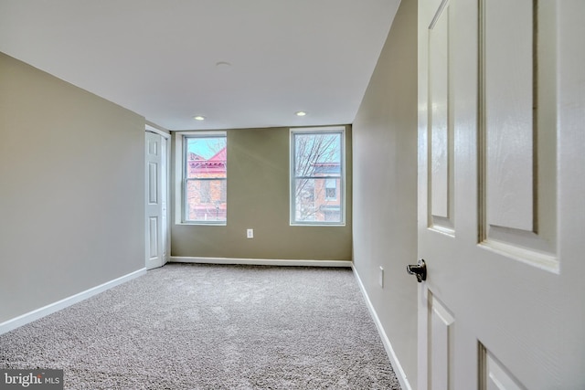 view of carpeted spare room