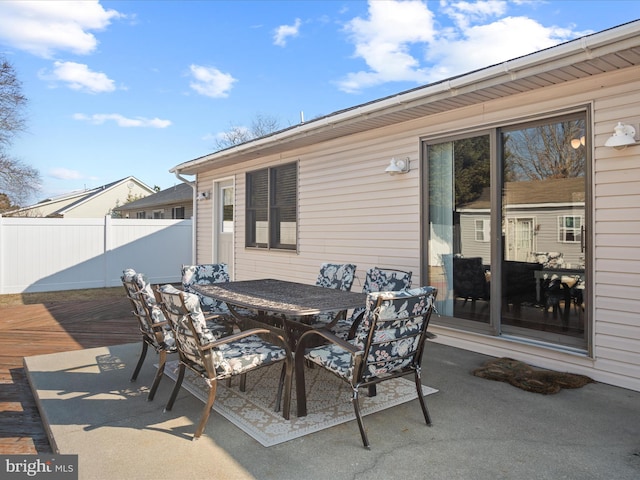 view of patio / terrace with a wooden deck