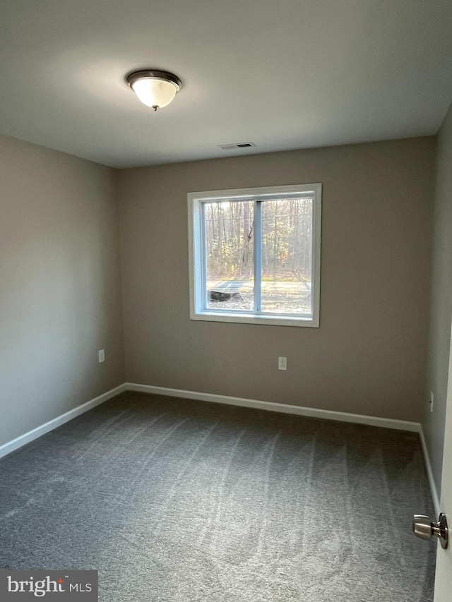 unfurnished room with carpet floors