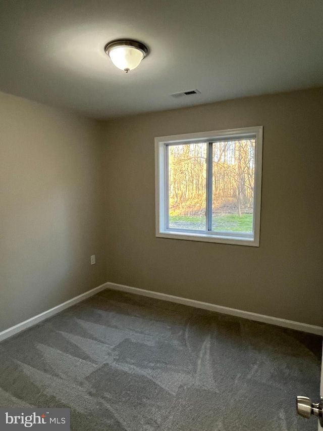 view of carpeted spare room