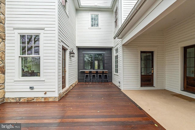 view of wooden terrace