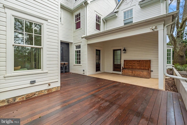 view of wooden terrace