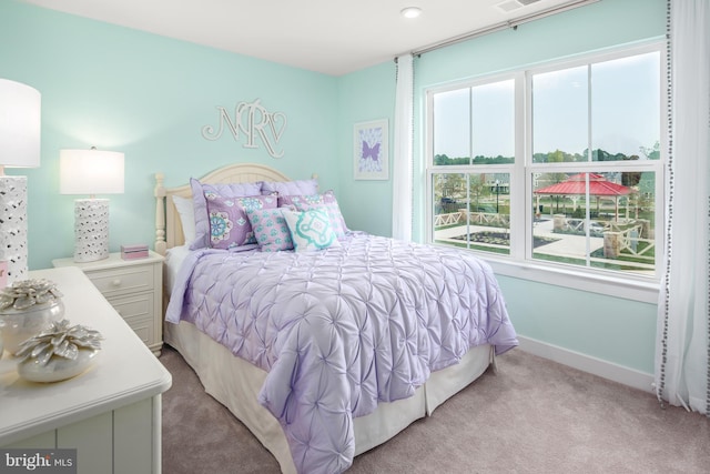 view of carpeted bedroom