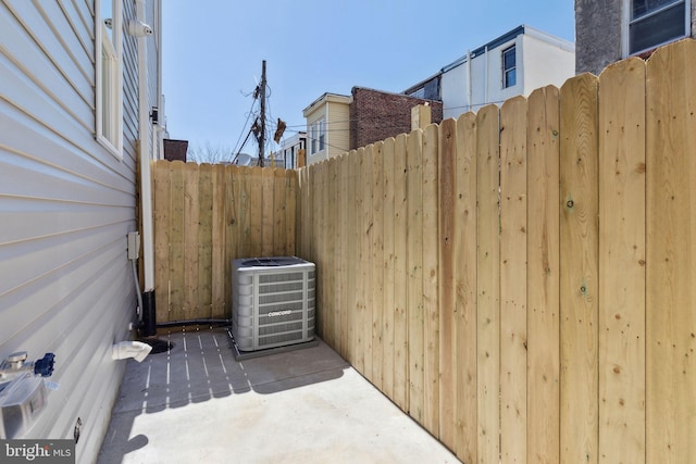 view of patio / terrace with central AC