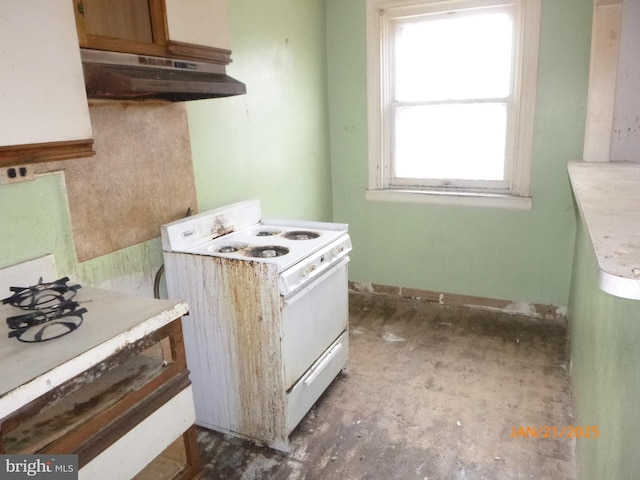 kitchen featuring electric range