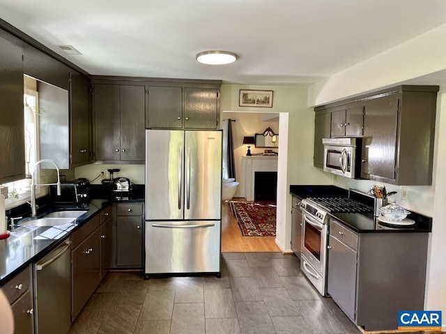 kitchen with stainless steel appliances and sink