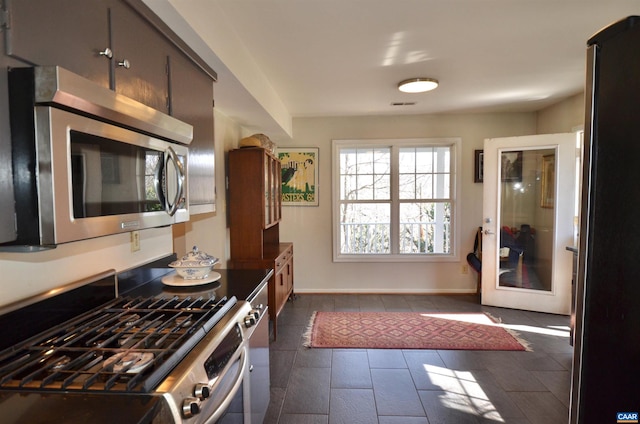 kitchen with stainless steel appliances