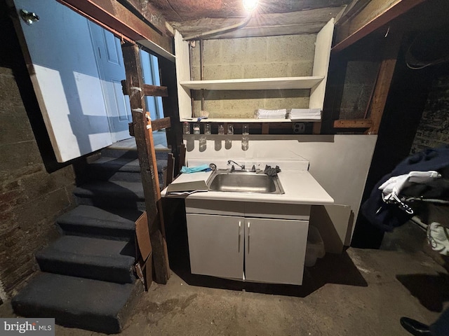 interior space with sink