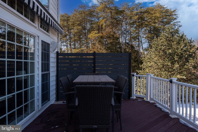 view of wooden terrace