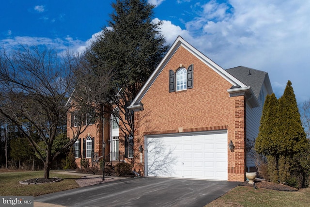 view of front property with a garage