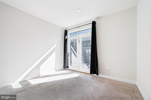 view of carpeted empty room