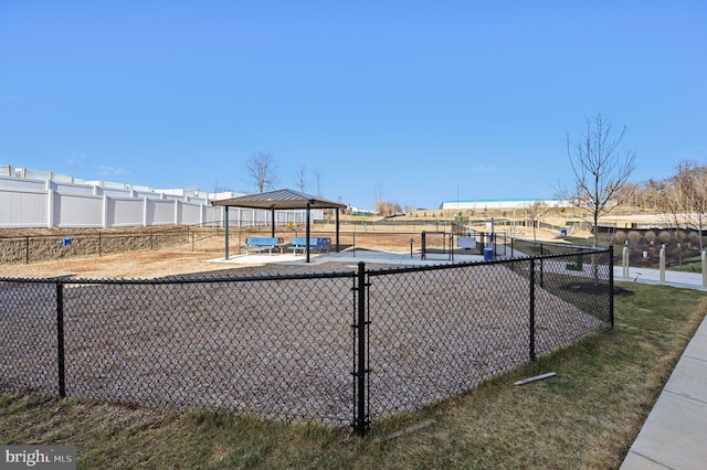 view of yard with a gazebo