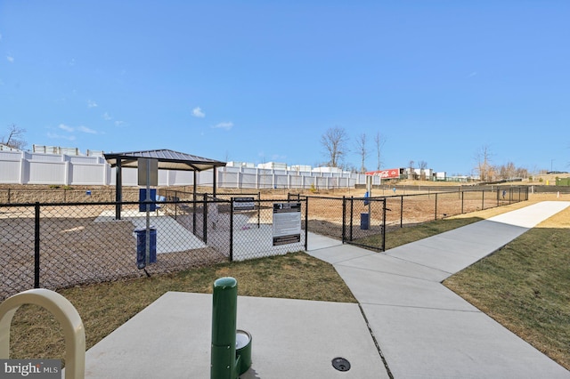 view of yard with a gazebo