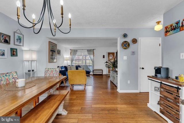 dining area with light hardwood / wood-style flooring