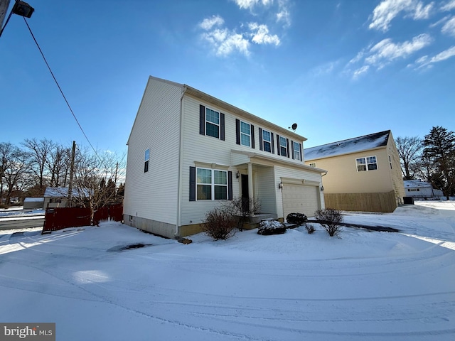 view of property with a garage