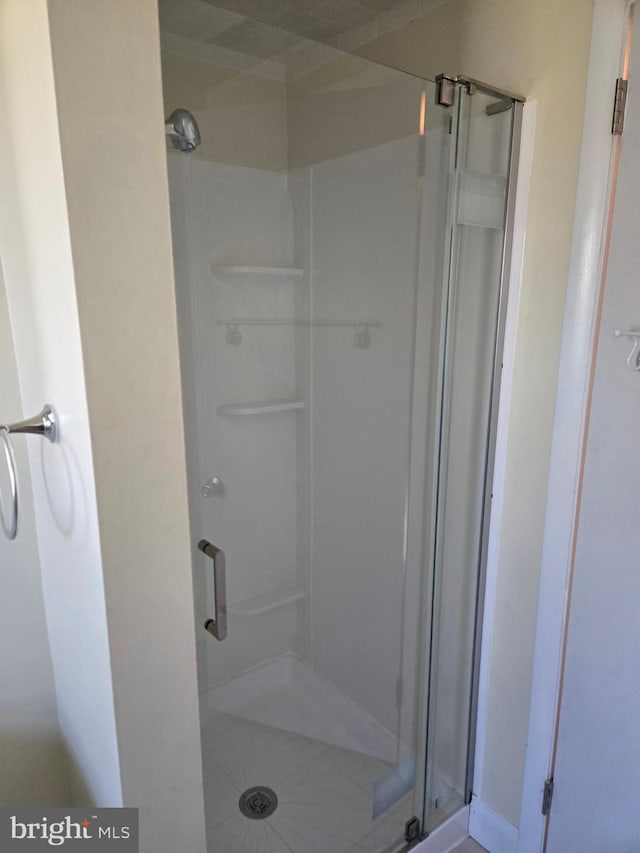 bathroom featuring walk in shower