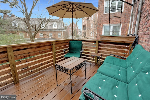 view of wooden terrace