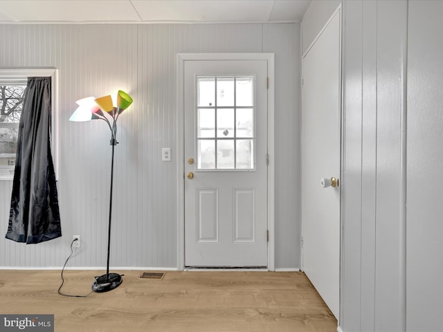 entryway featuring light hardwood / wood-style floors