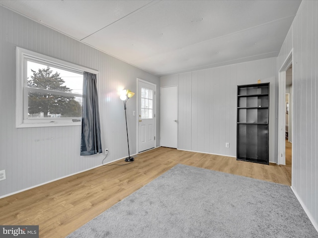 foyer with hardwood / wood-style flooring