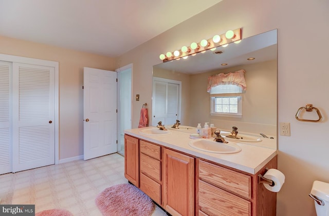 bathroom featuring vanity