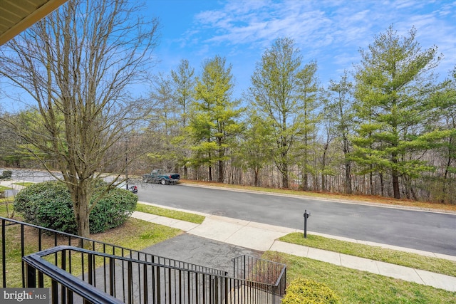 view of road with sidewalks