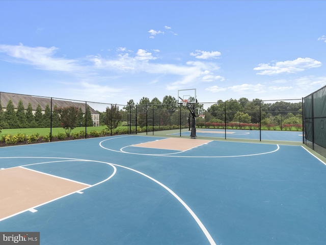 view of basketball court