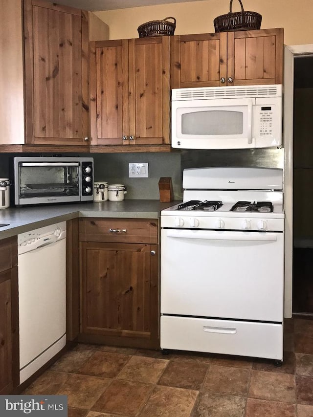 kitchen with white appliances