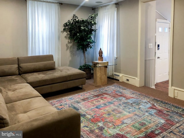 view of carpeted living room