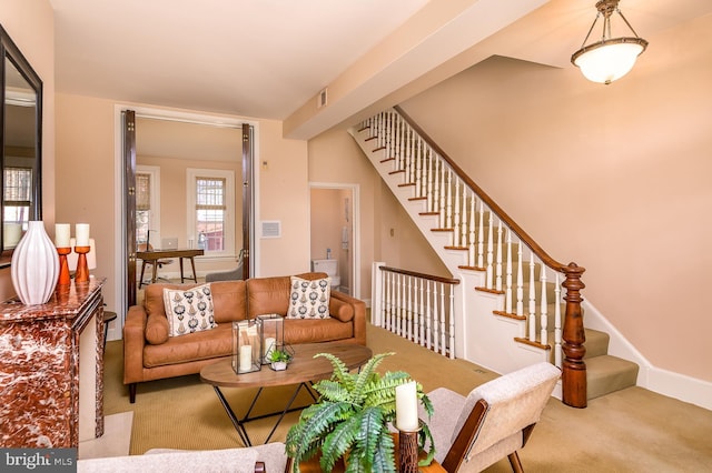 view of carpeted living room