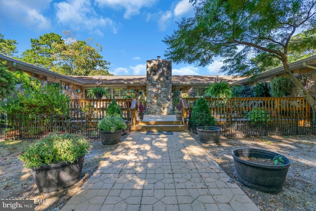 view of patio / terrace with a deck