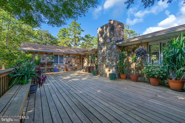 view of wooden deck