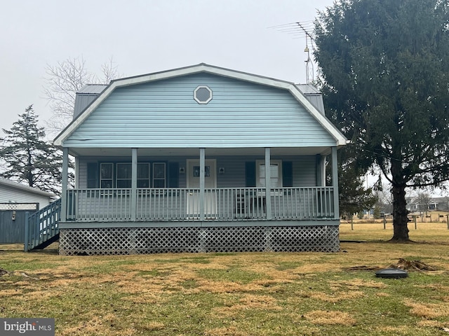 30 Foggy Bottom Ln, Berkeley Springs, WV 25411 - view of front of property with a porch and a front yard