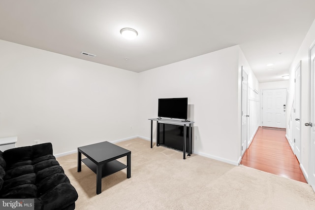 view of carpeted living room