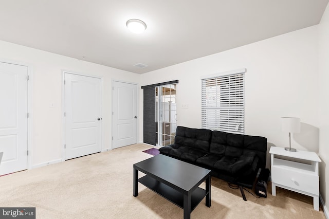 view of carpeted living room