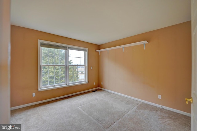 view of carpeted spare room