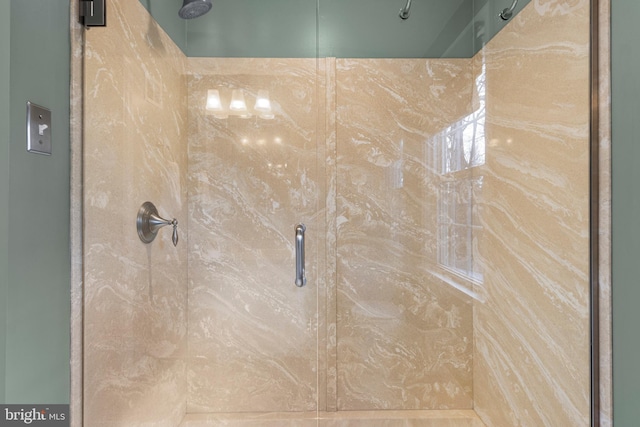 bathroom featuring walk in shower