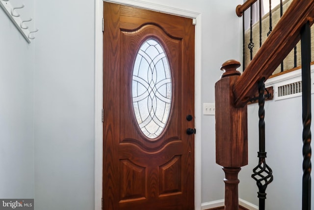 view of foyer entrance