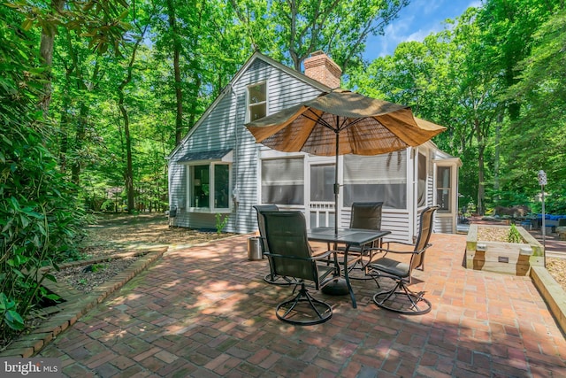 exterior space with a sunroom