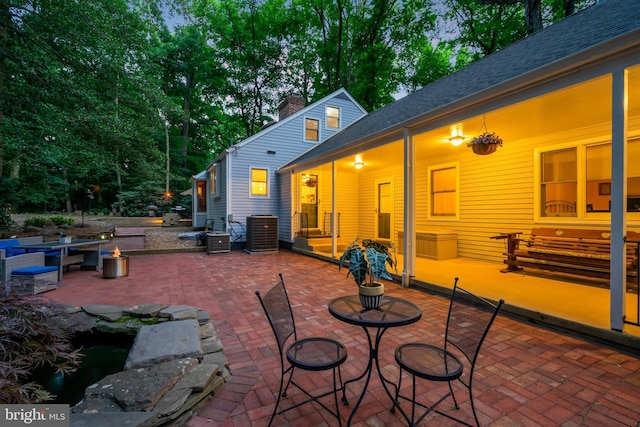 view of patio / terrace featuring cooling unit