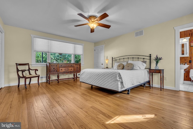 bedroom featuring light wood-type flooring