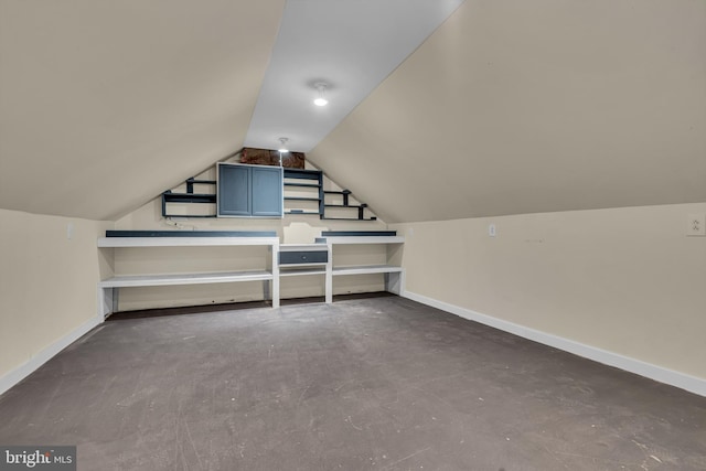 additional living space with lofted ceiling