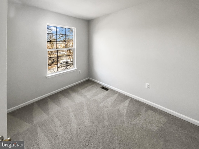 unfurnished room with carpet floors