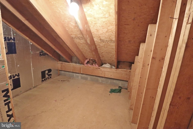 view of attic