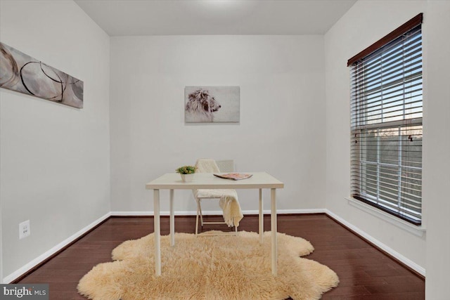 dining room featuring dark hardwood / wood-style floors