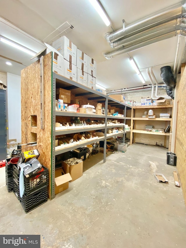 view of storage room