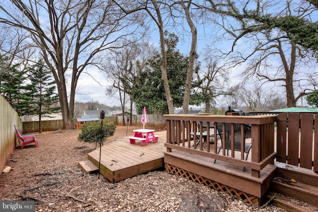 view of wooden terrace