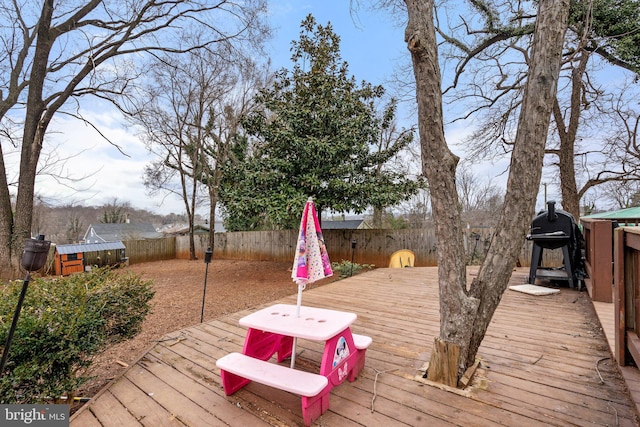 view of wooden deck