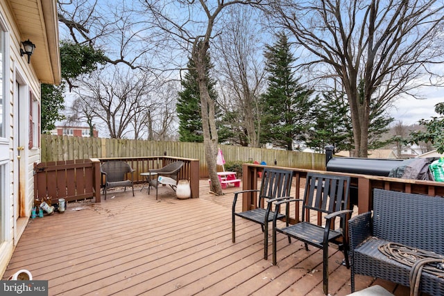 view of wooden terrace